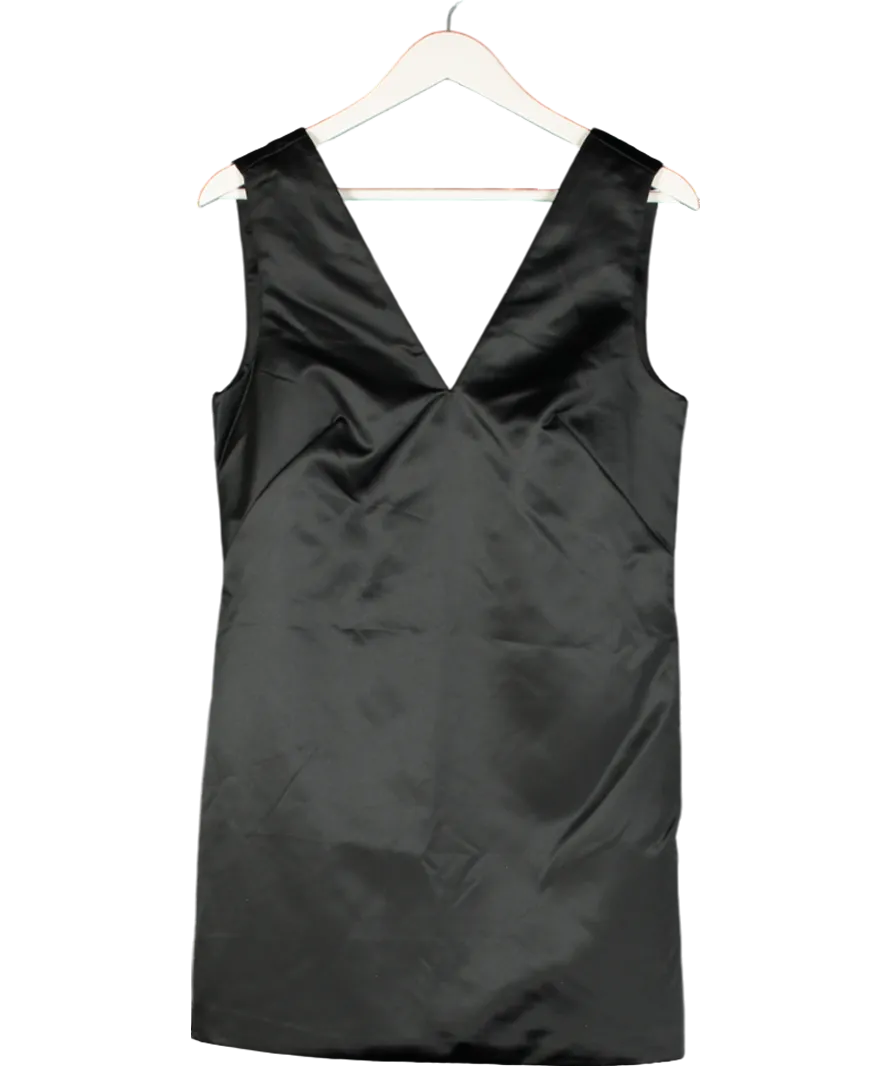 Abercrombie & Fitch Black Plunge Bow Back Mini Dress UK S
