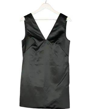 Abercrombie & Fitch Black Plunge Bow Back Mini Dress UK S