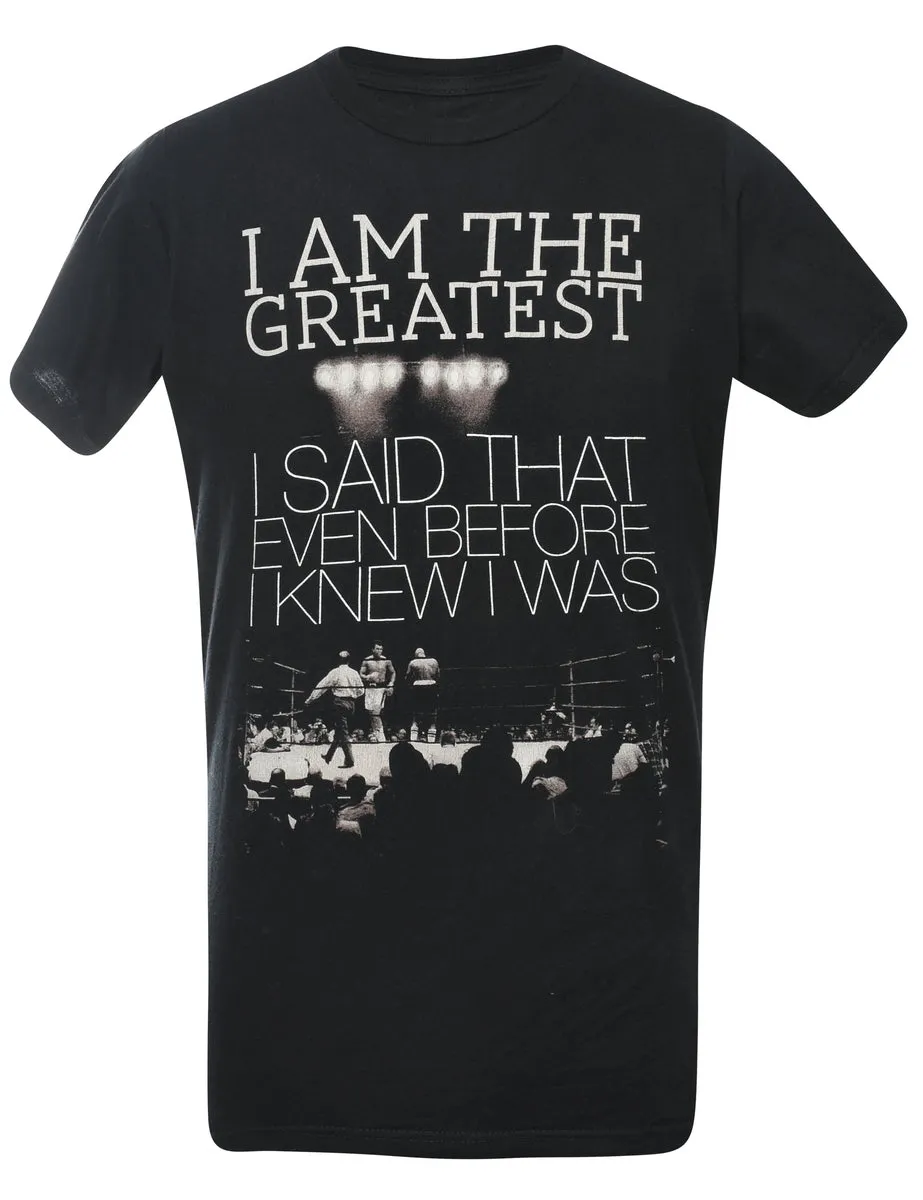 Ali I Am The Greatest Printed T-shirt - S