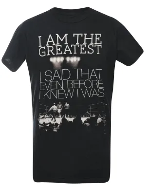Ali I Am The Greatest Printed T-shirt - S