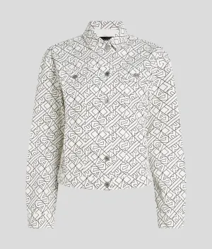 ATHLEISURE AOP DENIM JKT