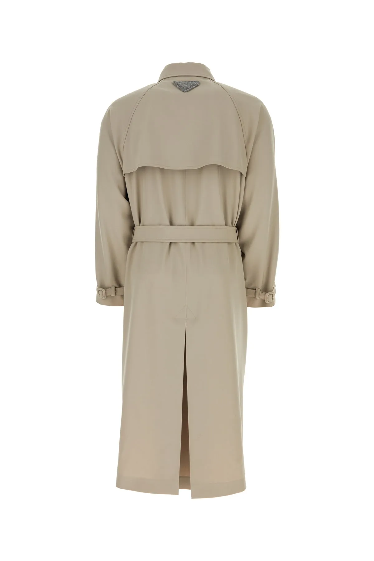 Beige gabardine trench coat
