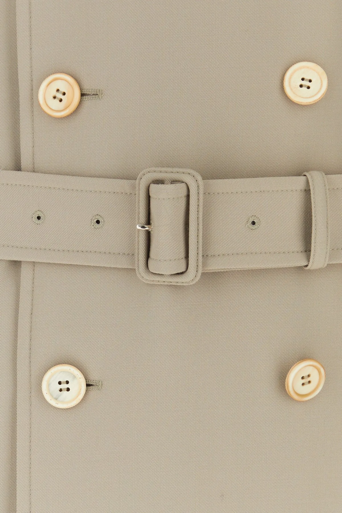 Beige gabardine trench coat