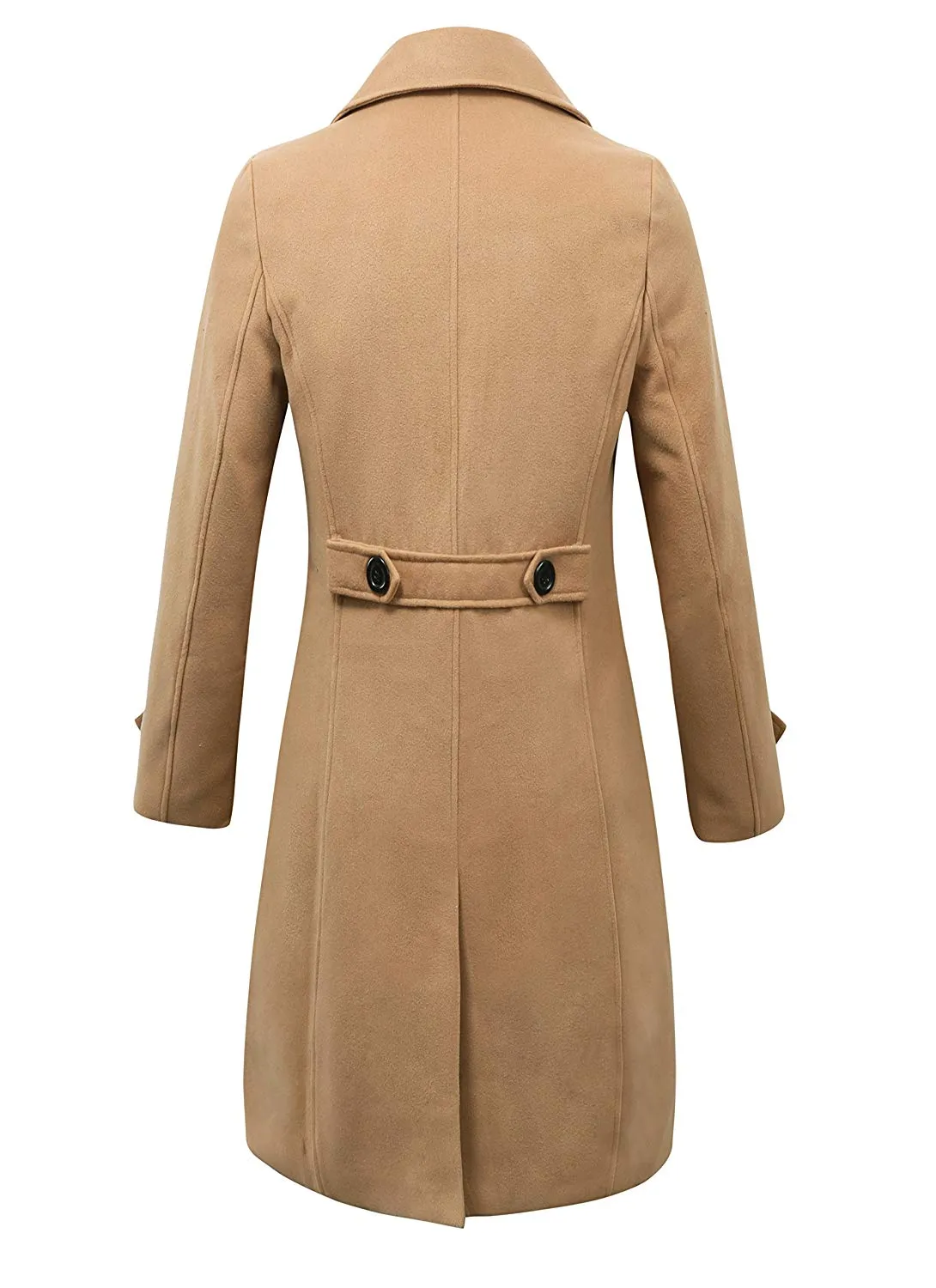 Benibos Men's Trench Coat Winter Long Jacket Double Breasted Overcoat