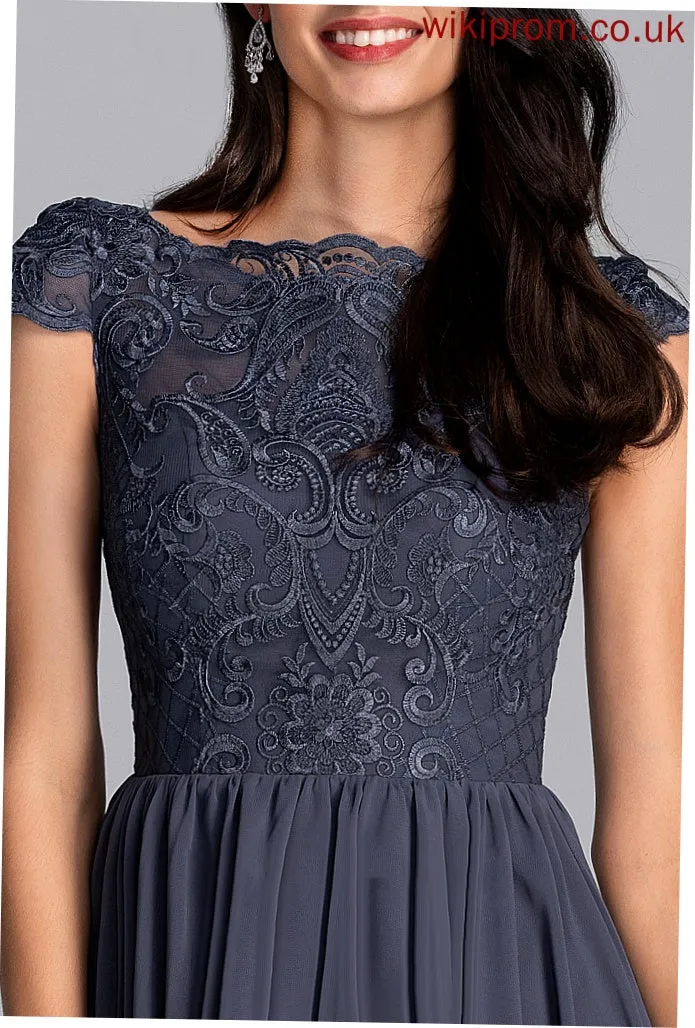 Cocktail Dress Marlee Neck Lace Scoop Chiffon Knee-Length A-Line Cocktail Dresses