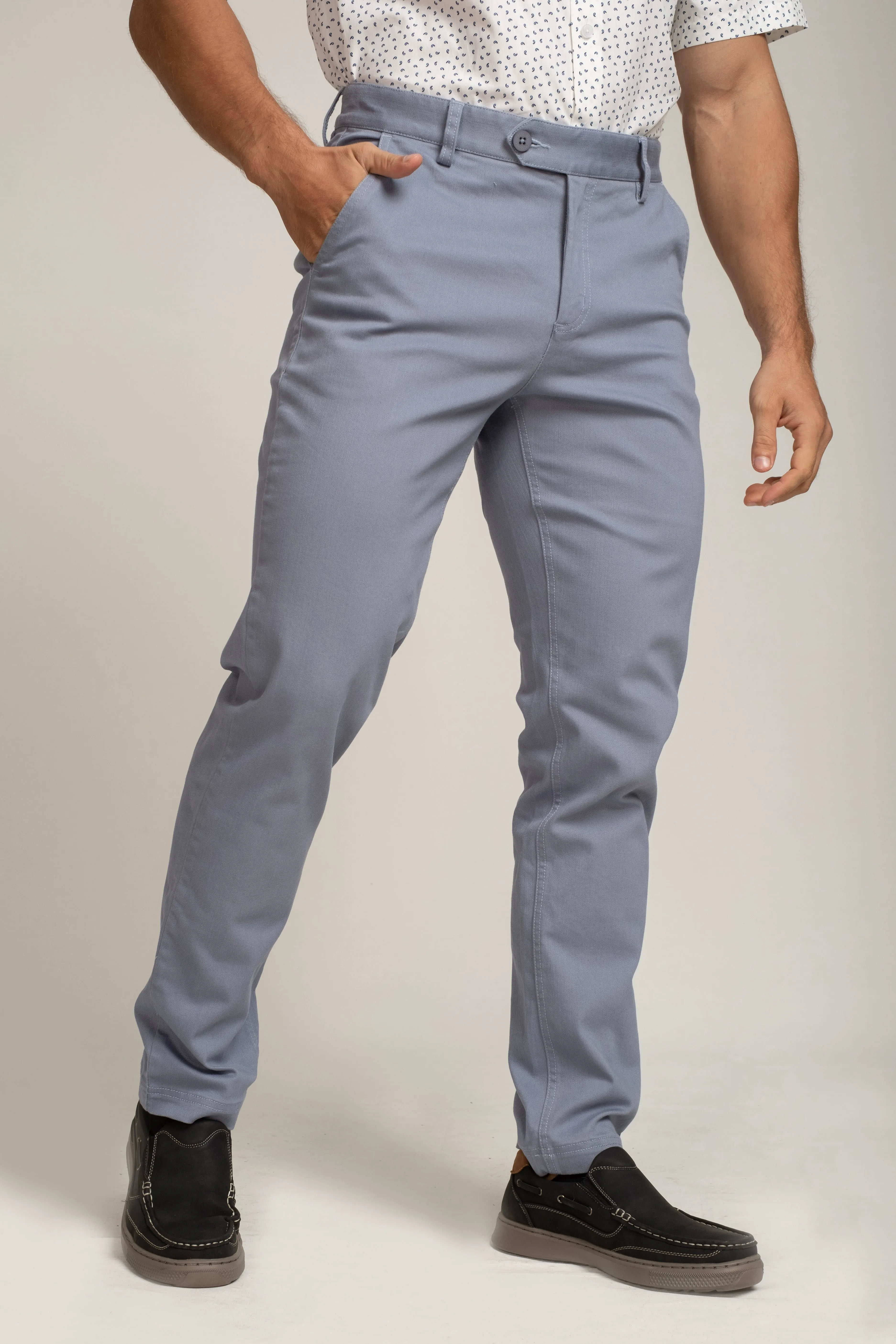 Crocodile Slim Fit Chino Blue Forever Blue