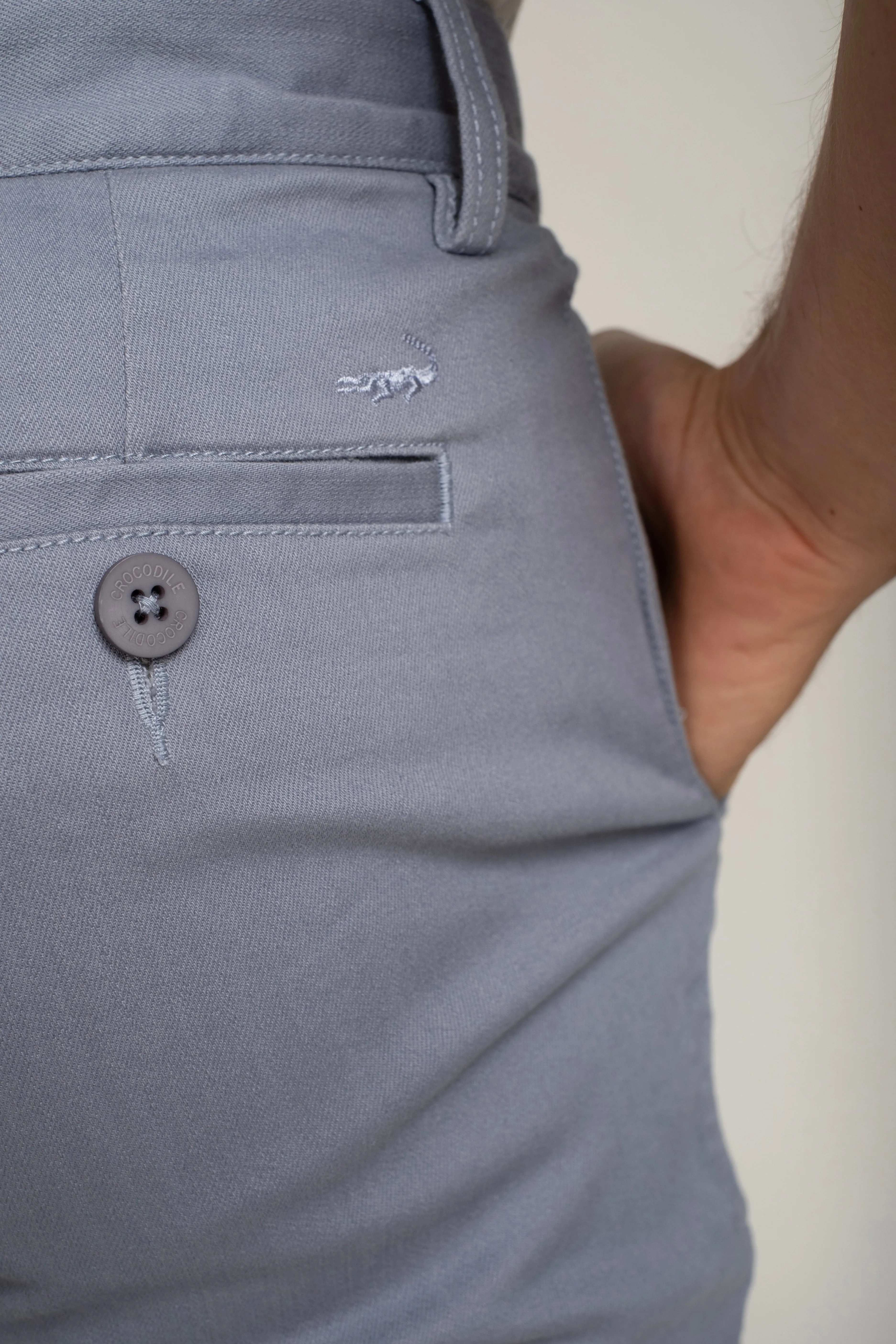 Crocodile Slim Fit Chino Blue Forever Blue