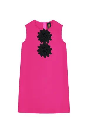 Hot Pink Fuchsia Cute A-line Shift Party Dress - Girls
