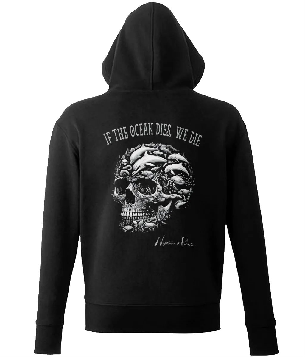 'If The Ocean Dies, We Die' Unisex Zip-Up Hoodie