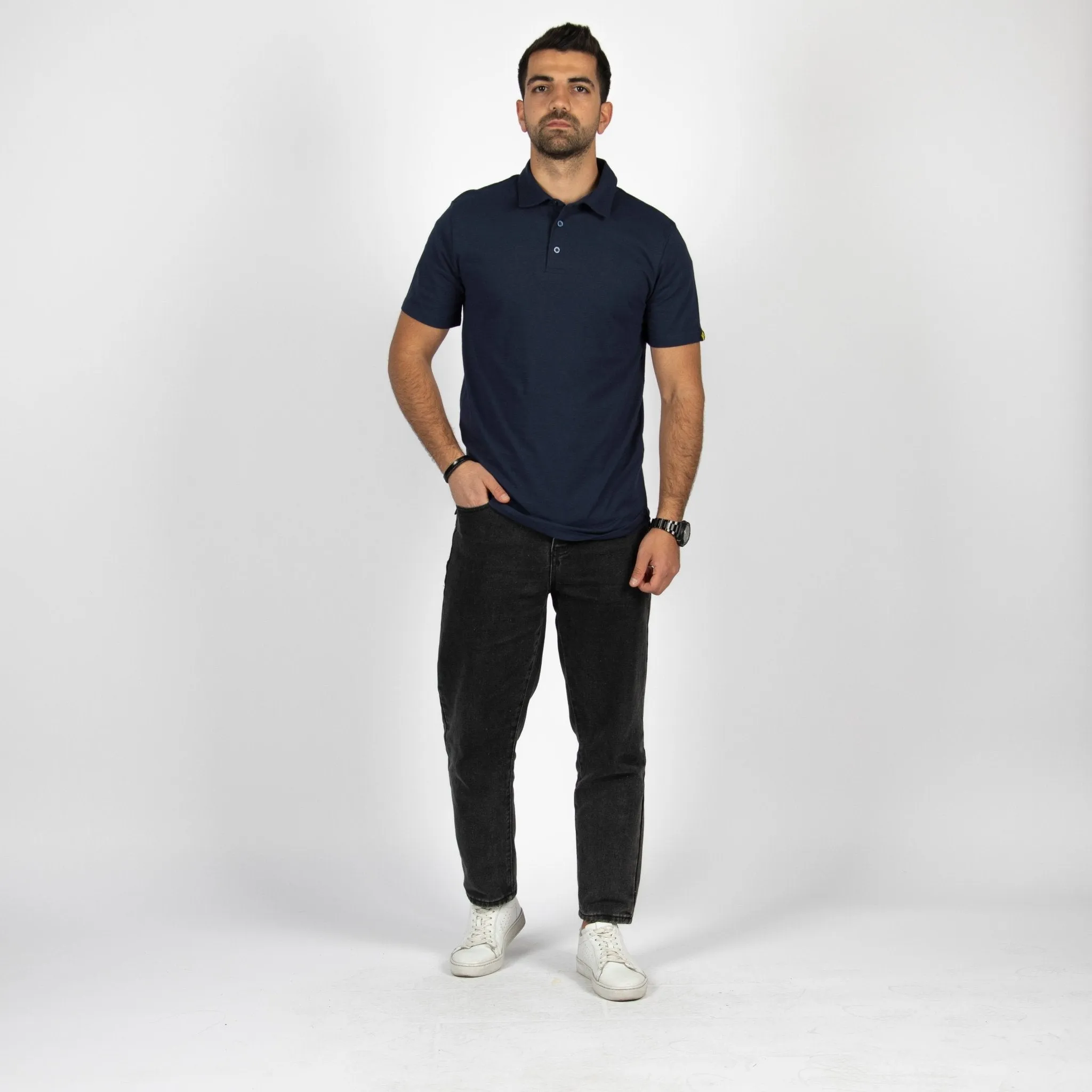 Navy Blue | Adult Short Sleeve Polo