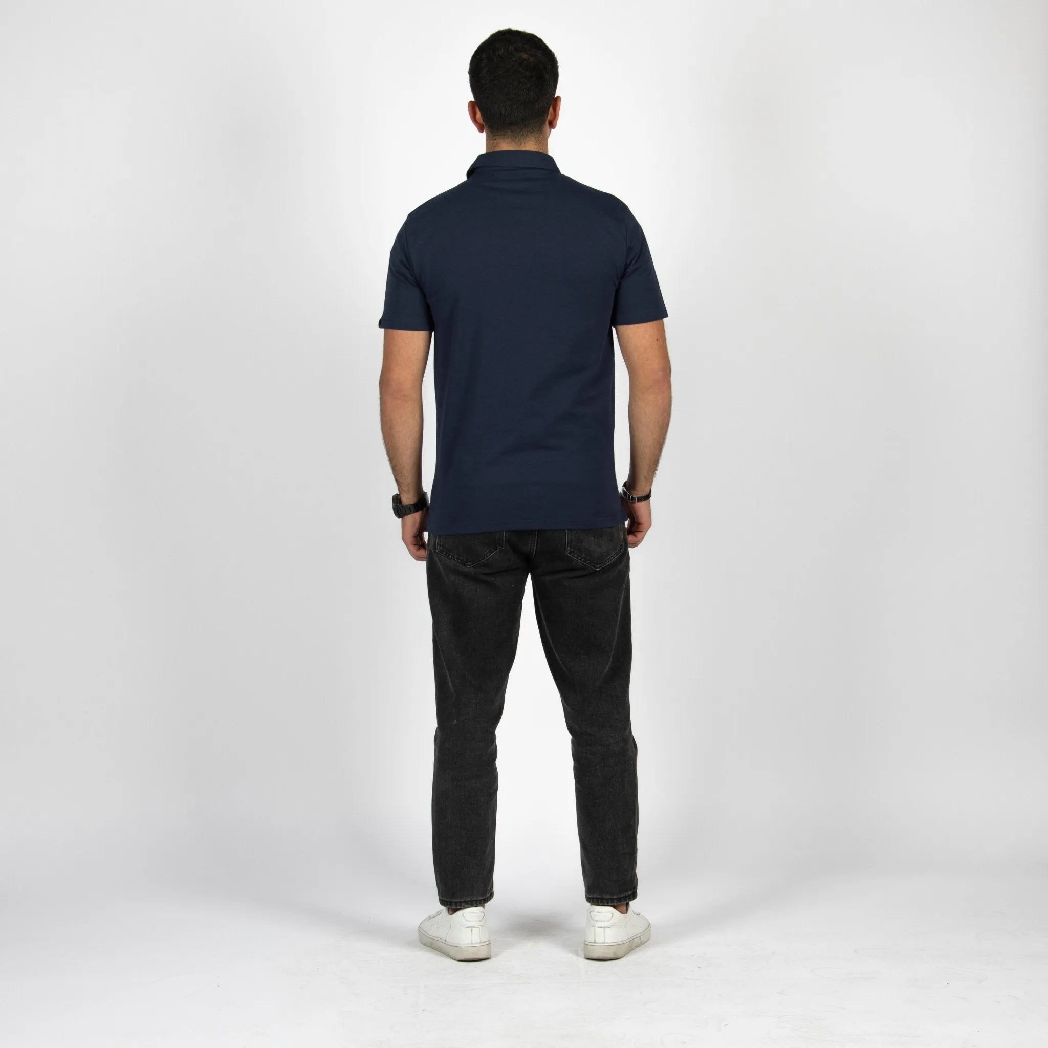 Navy Blue | Adult Short Sleeve Polo