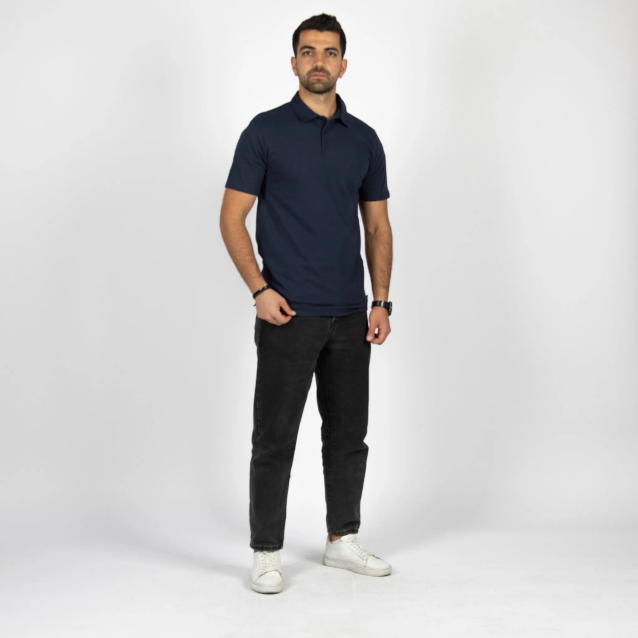 Navy Blue | Adult Short Sleeve Polo
