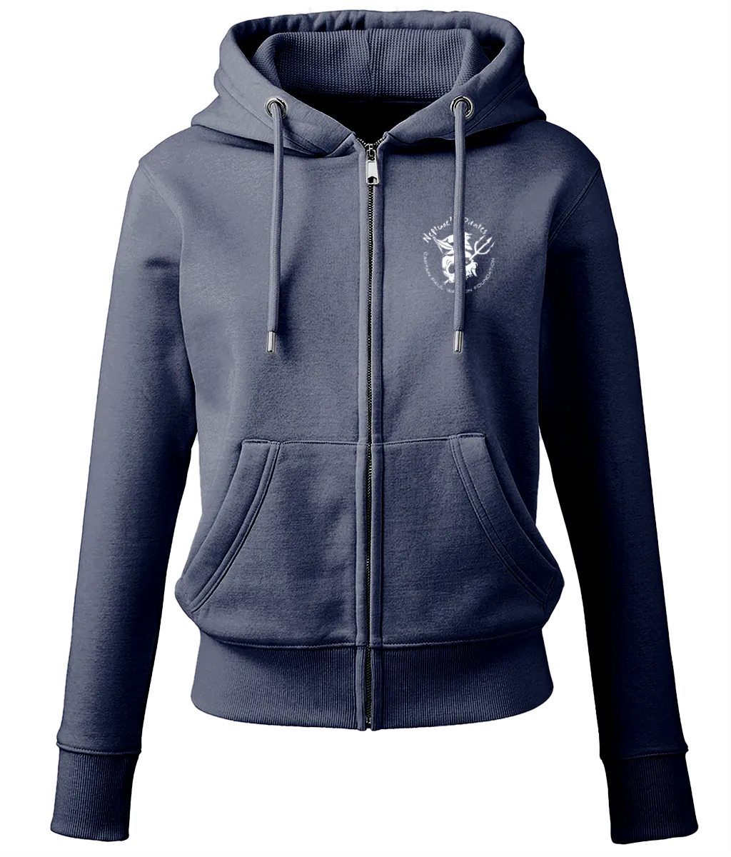 Neptune's Pirate Skull Logo Women's Zip Hoodie