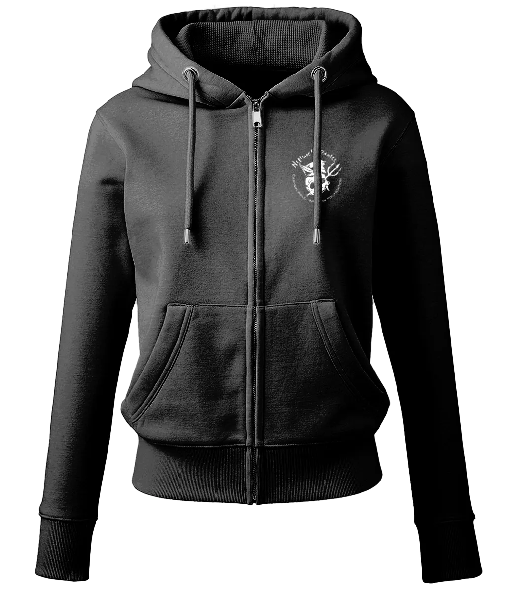 Neptune's Pirate Skull Logo Women's Zip Hoodie