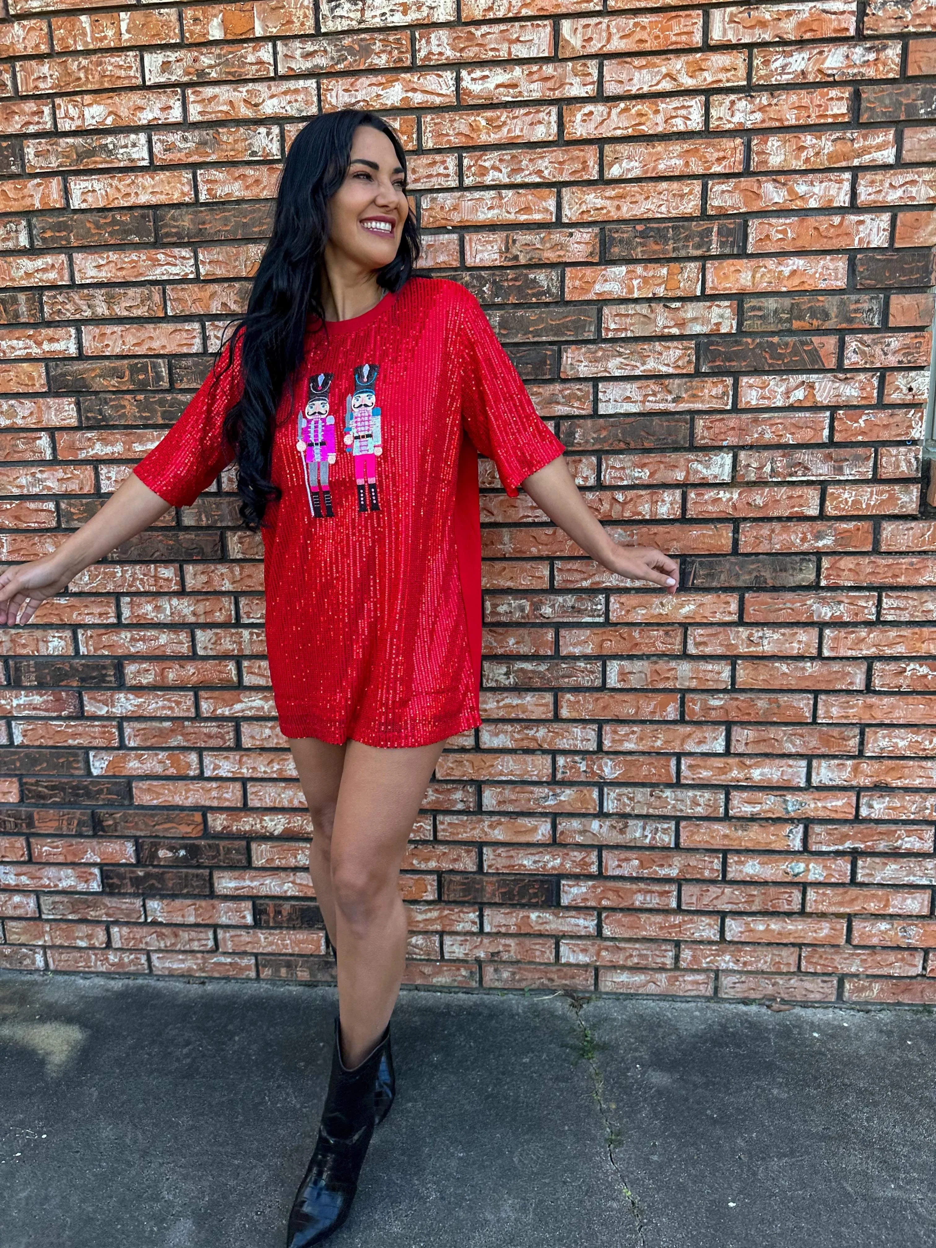 Queen Of Red Sequin Nutcracker Dress
