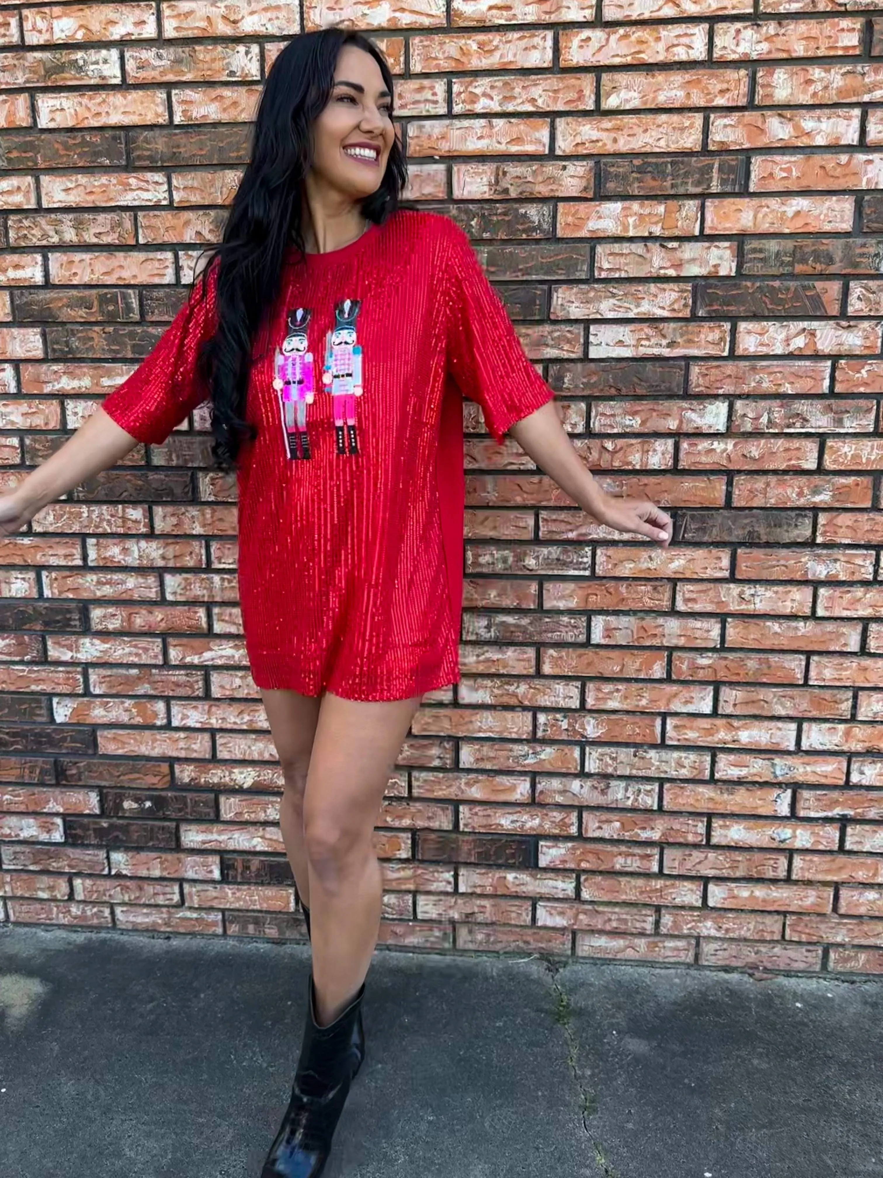Queen Of Red Sequin Nutcracker Dress