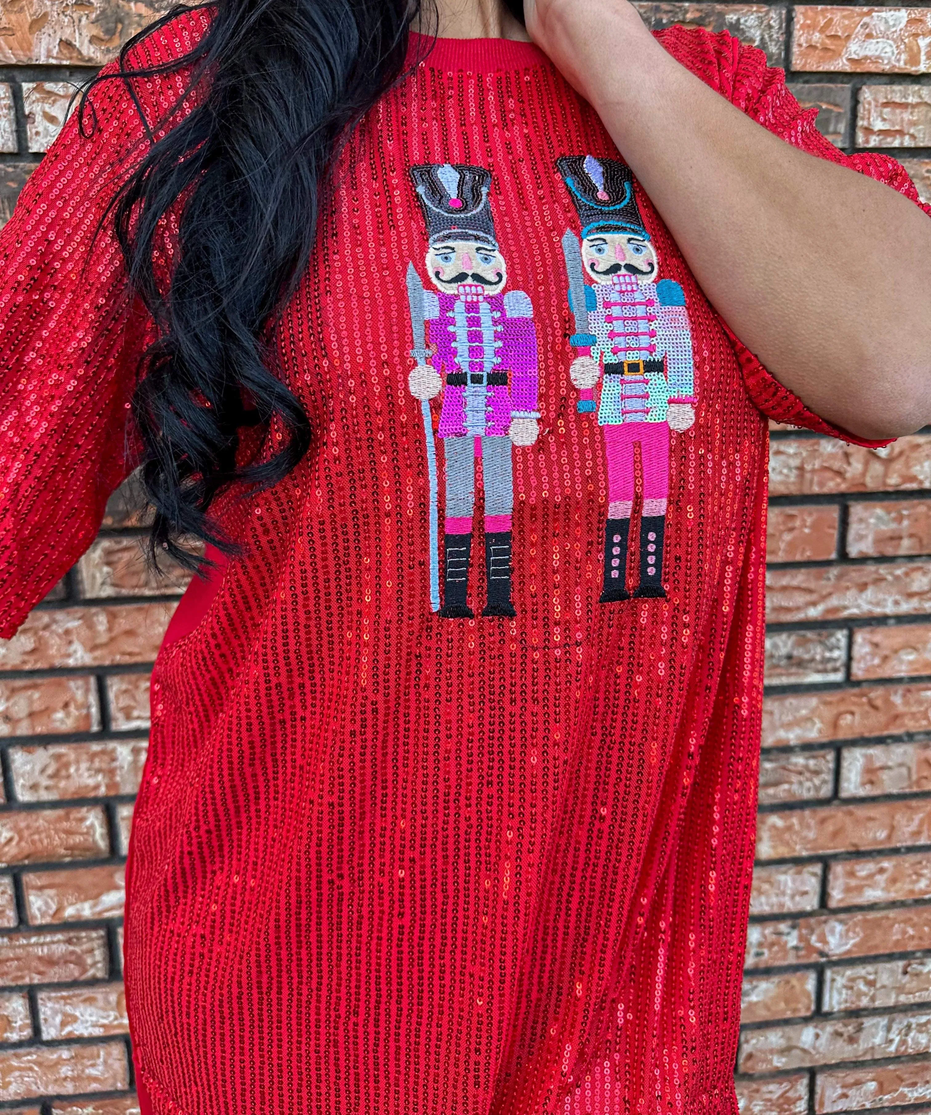 Queen Of Red Sequin Nutcracker Dress