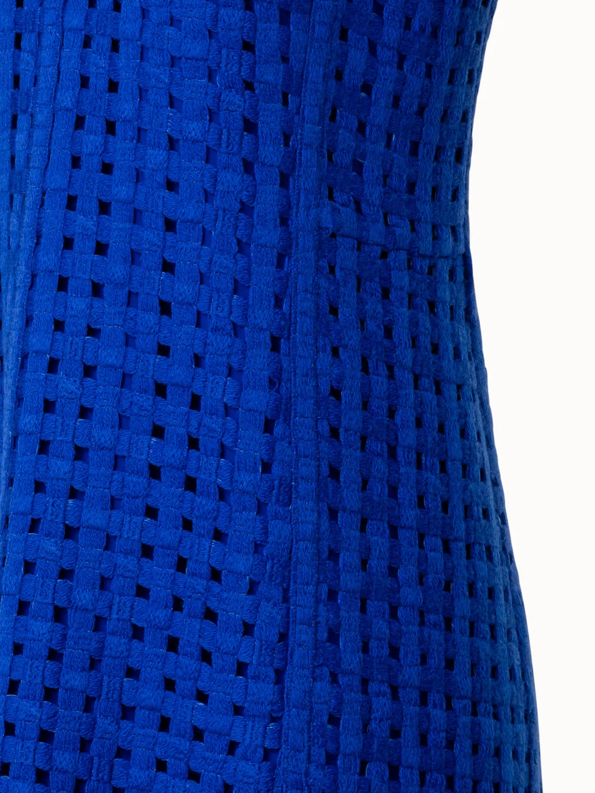 Sheath Dress in Grid Embroidery