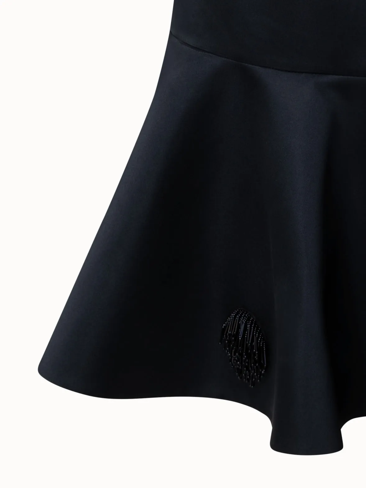 Techno Duchesse Dress with Jet Tassel Dot Application