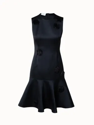 Techno Duchesse Dress with Jet Tassel Dot Application