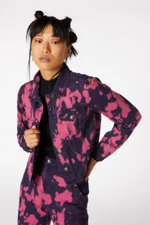 Tie Dye Denim Ex Bf Jacket