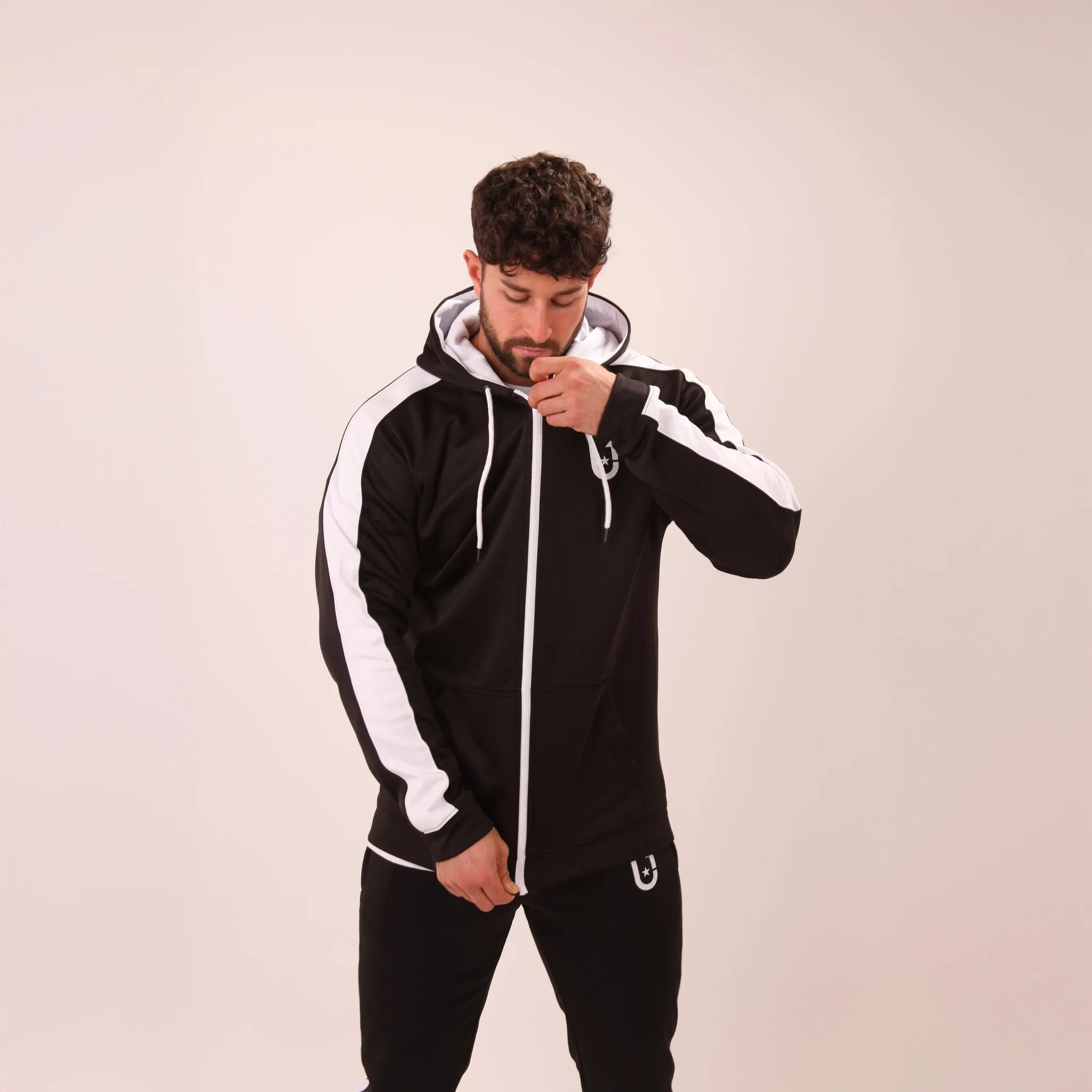 UNIFY U1 Mens Black Zip Up Hoodie – Classic UNIFY Essential Hoodie – Mens Zip Up Hoodie