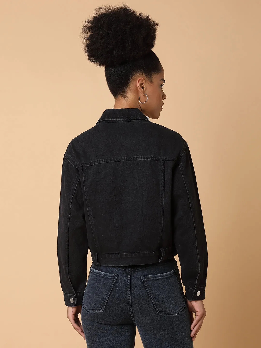 Women Black Denim Jacket