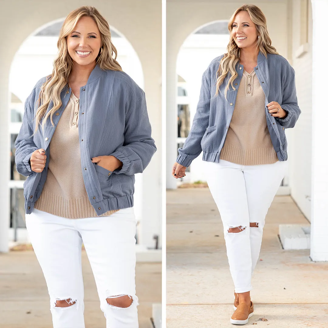 Wonderstruck By You Jacket, Denim Blue