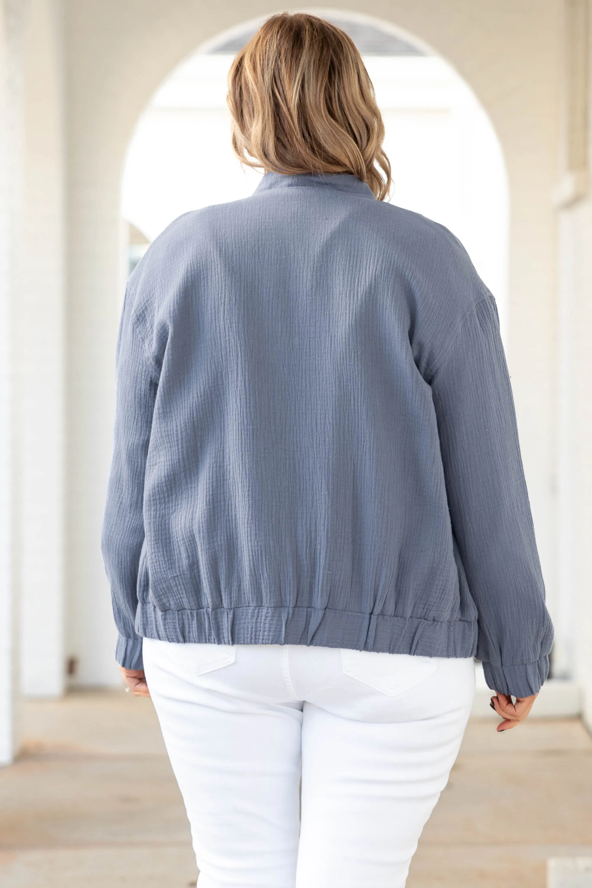 Wonderstruck By You Jacket, Denim Blue